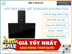 Máy hút mùi kính vát, mặt kính đen Eurogolg EUH0770V